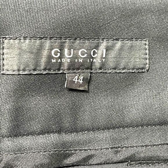 Gucci Black Straight Leg Pants with Buckle - Picture 5 of 10